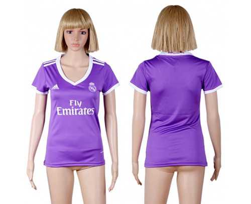 Women's Real Madrid Blank Away Soccer Club Jersey