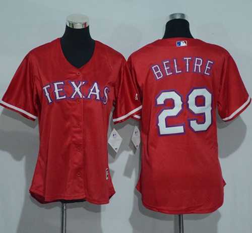 Women's Texas Rangers #29 Adrian Beltre Red Alternate Stitched Baseball Jersey