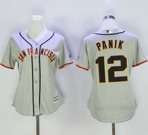 Women's San Francisco Giants #12 Joe Panik Grey Road Stitched Baseball Jersey