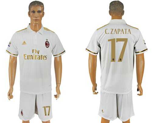 AC Milan #17 C.Zapata Away Soccer Club Jersey