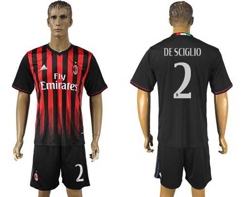 AC Milan #2 DE Sciglio Home Soccer Club Jersey