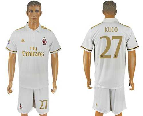 AC Milan #27 Kuco Away Soccer Club Jersey