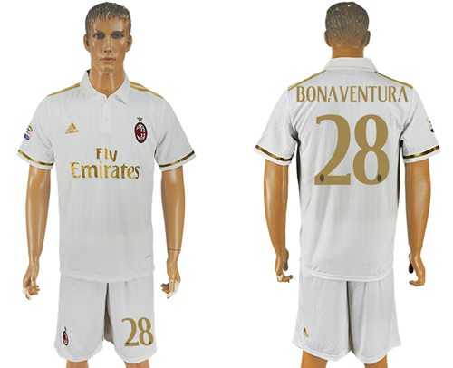 AC Milan #28 Bonaventura Away Soccer Club Jersey