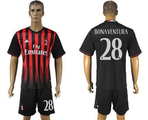 AC Milan #28 Bonaventura Home Soccer Club Jersey