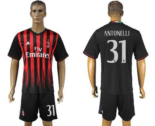 AC Milan #31 Antonelli Home Soccer Club Jersey