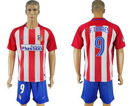 Atletico Madrid #9 F.Torres Home Soccer Club Jersey