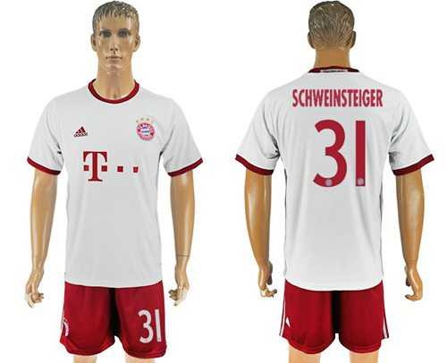 Bayern Munchen #31 Schweinsteiger White Soccer Club Jersey