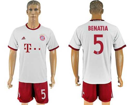 Bayern Munchen #5 Benatia White Soccer Club Jersey