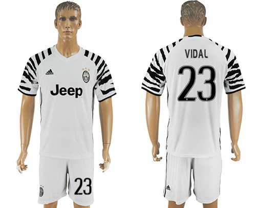 Juventus #23 Vidai SEC Away Soccer Club Jersey
