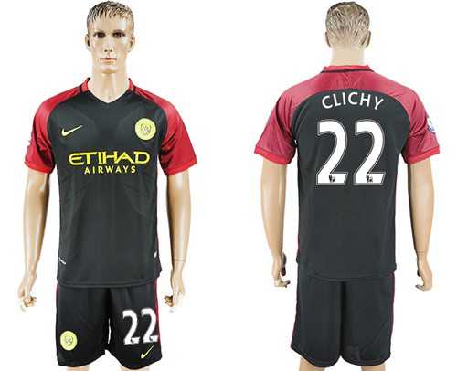 Manchester City #22 Clichy Away Soccer Club Jersey