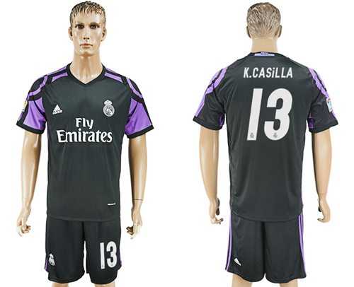 Real Madrid #13 K.Casilla Sec Away Soccer Club Jersey