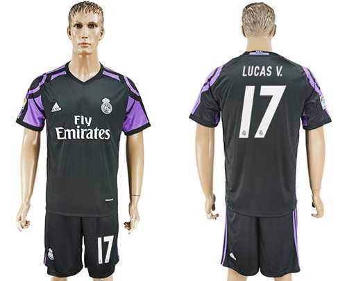 Real Madrid #17 Lucas V. Sec Away Soccer Club Jersey