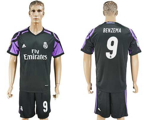 Real Madrid #9 Benzema Sec Away Soccer Club Jersey