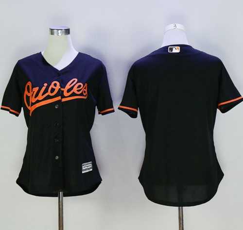 Women's Baltimore Orioles Blank Black Alternate Stitched Baseball Jersey