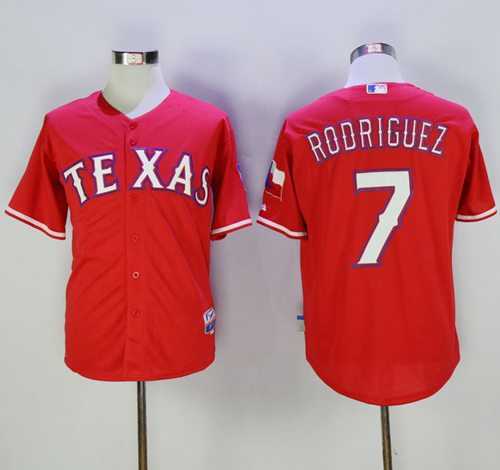 Texas Rangers #7 Ivan Rodriguez Red Cool Base Stitched Baseball Jersey