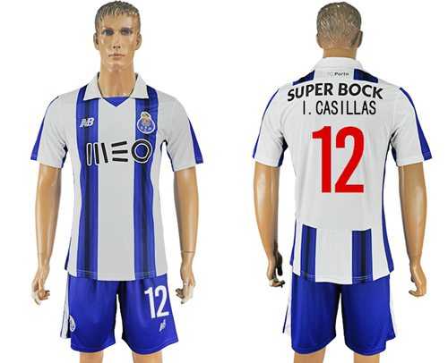Oporto #12 I.Casillas Home Soccer Club Jersey