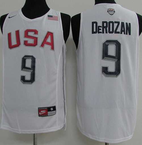 Nike Team USA #9 DeMar DeRozan White 2016 Dream Team Stitched NBA Jersey