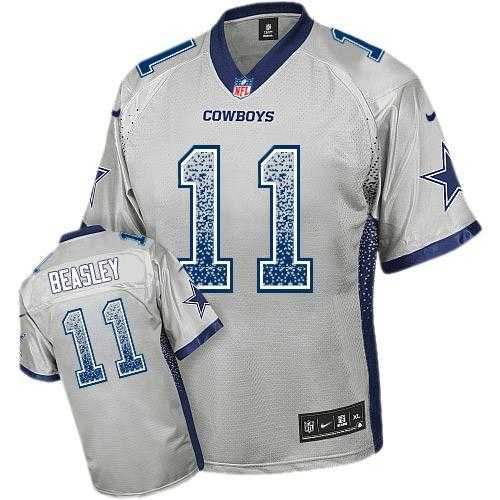 Youth Nike Dallas Cowboys #11 Cole Beasley Grey Stitched NFL Elite Drift Fashion Jersey