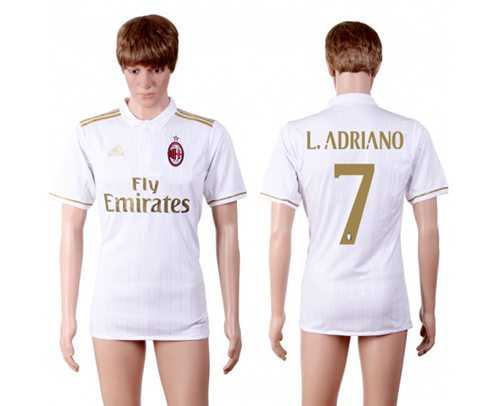 AC Milan #7 L.Adriano Away Soccer Club Jersey