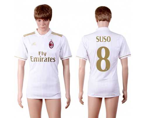 AC Milan #8 Suso Away Soccer Club Jersey
