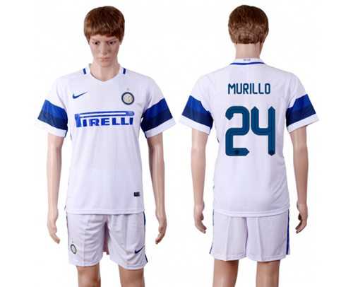 Inter Milan #24 Murillo White Away Soccer Club Jersey