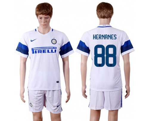 Inter Milan #88 Hernanes White Away Soccer Club Jersey
