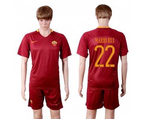 Roma #22 Mario Rui Red Home Soccer Club Jersey
