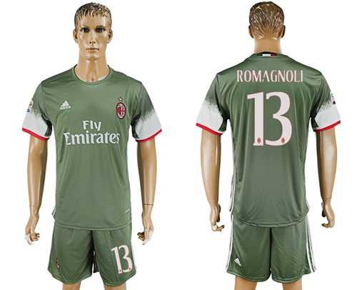 AC Milan #13 Romagnoli Sec Away Soccer Club Jersey