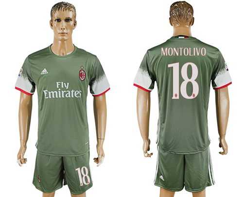 AC Milan #18 Montolivo Sec Away Soccer Club Jersey
