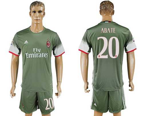 AC Milan #20 Abate Sec Away Soccer Club Jersey