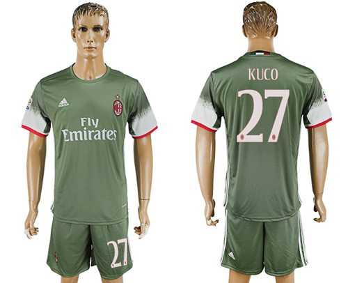 AC Milan #27 Kuco Sec Away Soccer Club Jersey