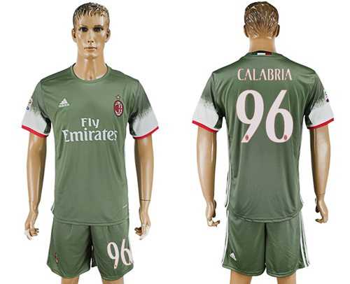 AC Milan #96 Calabria Sec Away Soccer Club Jersey