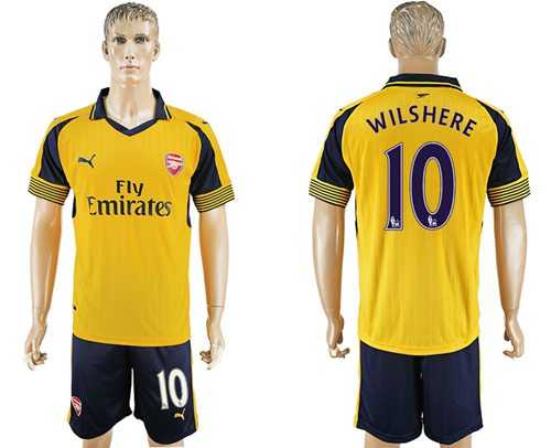 Arsenal #10 Wilshere Away Soccer Club Jersey