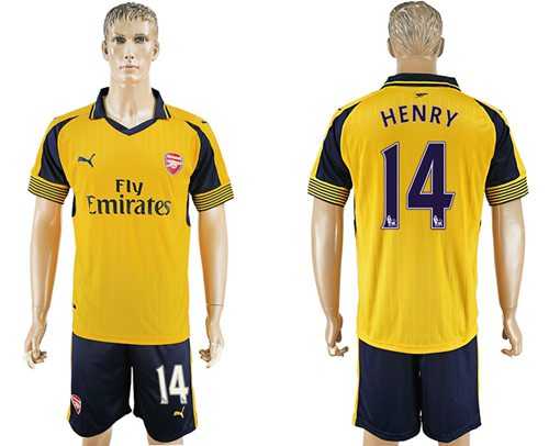 Arsenal #14 Henry Away Soccer Club Jersey