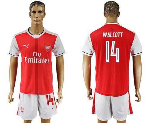 Arsenal #14 Walcott Champions League Home Soccer Club Jersey