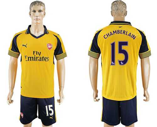 Arsenal #15 Chamberlain Away Soccer Club Jersey