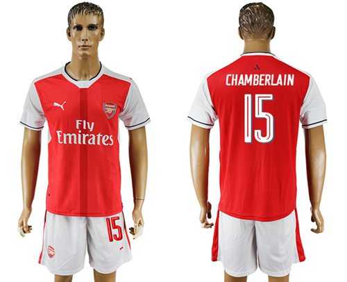 Arsenal #15 Chamberlain Champions League Home Soccer Club Jersey