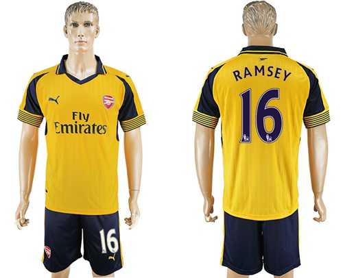 Arsenal #16 Ramsey Away Soccer Club Jersey
