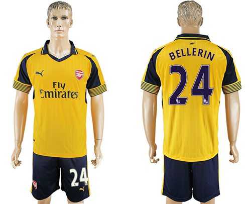 Arsenal #24 Bellerin Away Soccer Club Jersey
