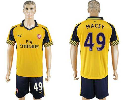Arsenal #49 Macey Away Soccer Club Jersey