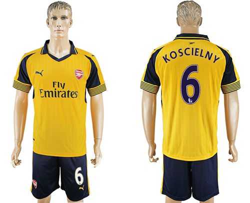 Arsenal #6 Koscielny Away Soccer Club Jersey