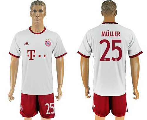 Bayern Munchen #25 Muller Sec Away Soccer Club Jersey