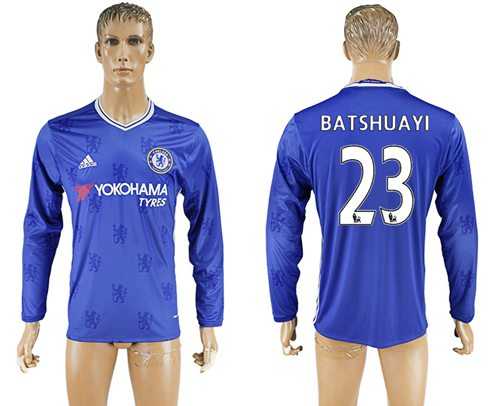Chelsea #23 Batshuayi Home Long Sleeves Soccer Club Jersey