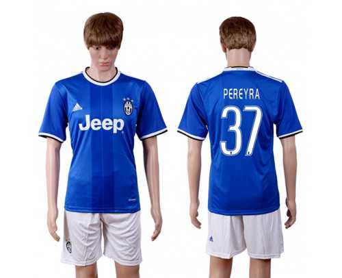 Juventus #37 Pereyra Away Soccer Club Jersey