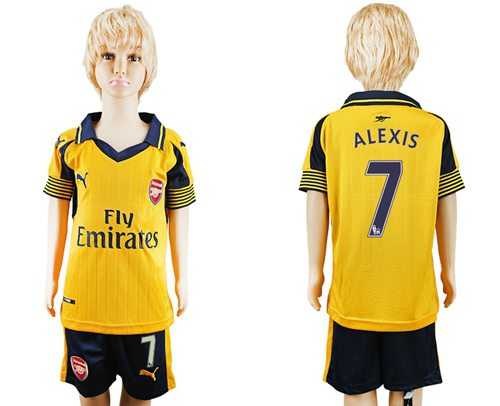 Arsenal #7 Alexis Away Kid Soccer Club Jersey
