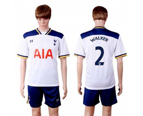 Tottenham Hotspur #2 Walker White Home Soccer Club Jersey