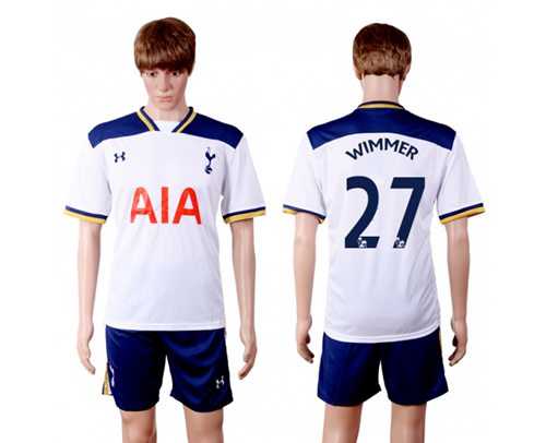 Tottenham Hotspur #27 Wimmer White Home Soccer Club Jersey