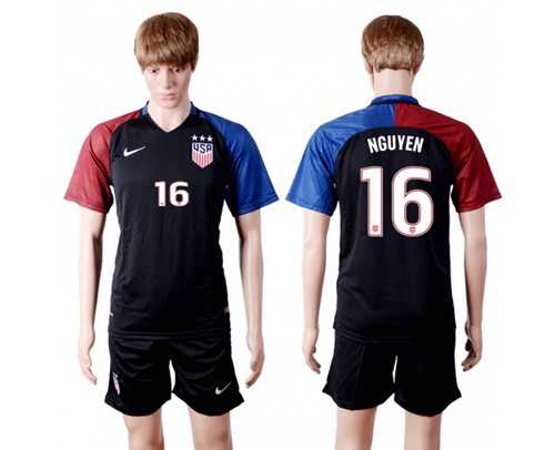 USA #16 Nguyen Away(Three Star) Soccer Country Jersey