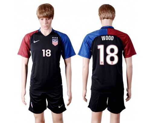 USA #18 Wood Away(Three Star) Soccer Country Jersey