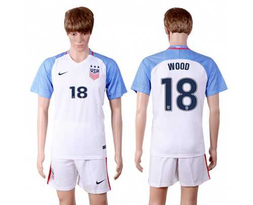 USA #18 Wood Home(Three Star) Soccer Country Jersey